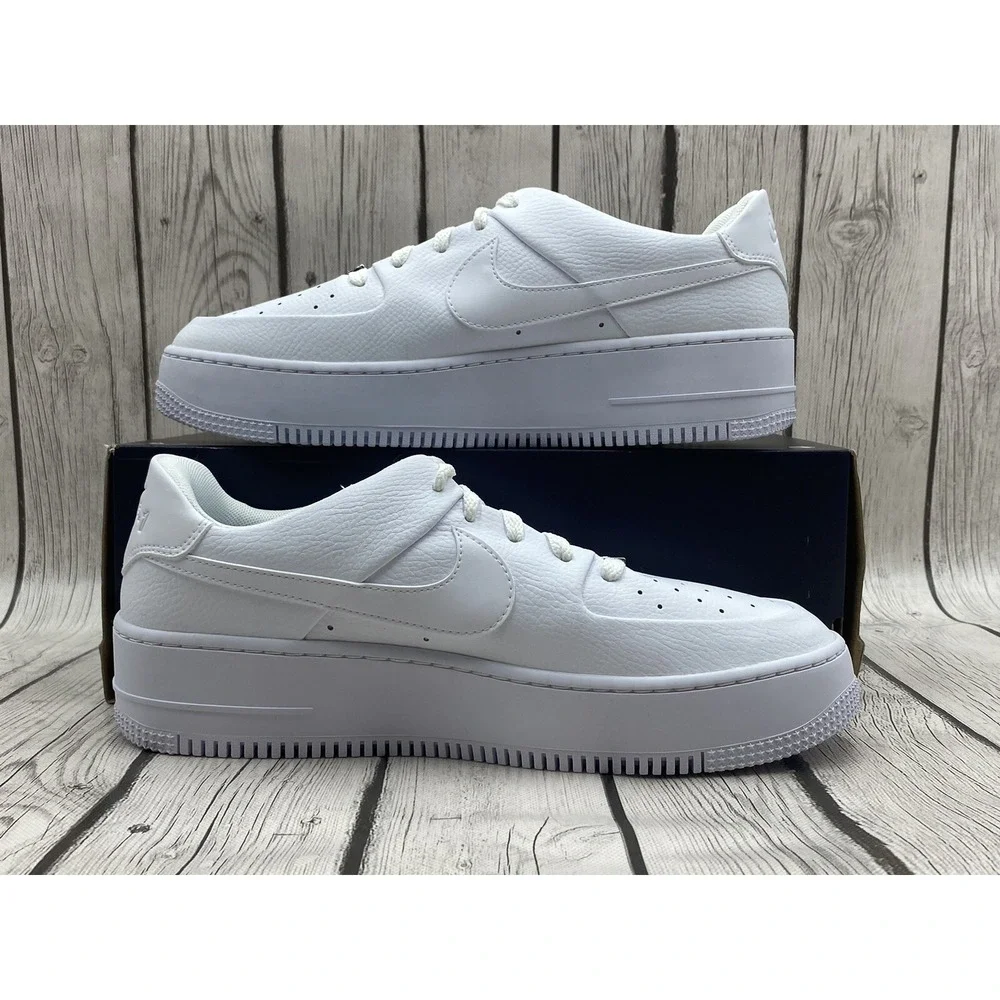 Nike‎ Women's Air Force 1 Sage Low 'Triple White' Size 12 AR5339-100 New